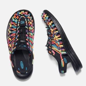 KEEN Uneek Rainbow Tie Dye River Trekking Corded Sandals Sz 9